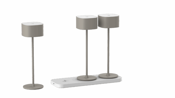Modern Design CCT Stepless Dimming Rechargeable Metal Table Light IP44 Waterproof Table Lamp
