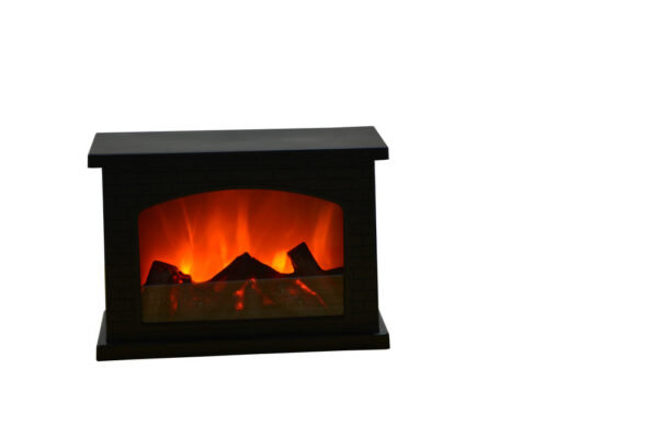 Fireplace Lantern Decorative Flameless LED Lantern USB Operated Tabletop