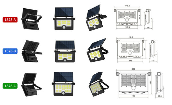 Waterproof Outdoor Super Bright Solar Flood Light Folding With Motion Sensor - Image 4