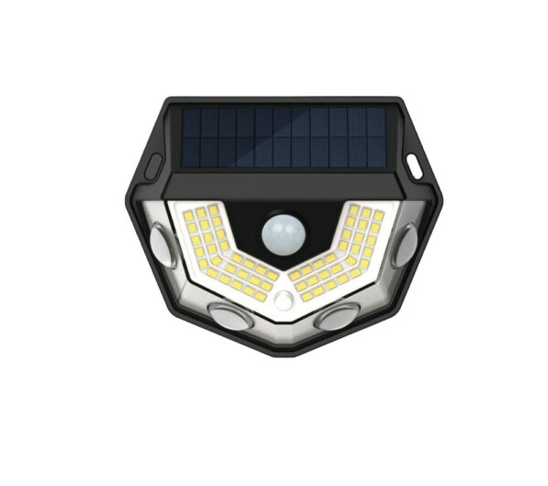 New Design Outdoors 4 Lens Solar Wall Lamp With Motion Sensor Garden Decoration Lamp