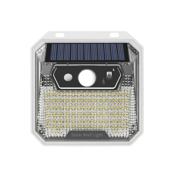 Outdoor Garden Solar Wall Lamp Wide Angle Bright With Motion Sensor Light