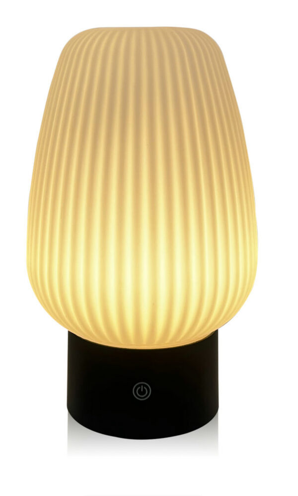 RGB Glass Lamp Bedroom Deracation Table Lamp USB Rechargeable Lamp