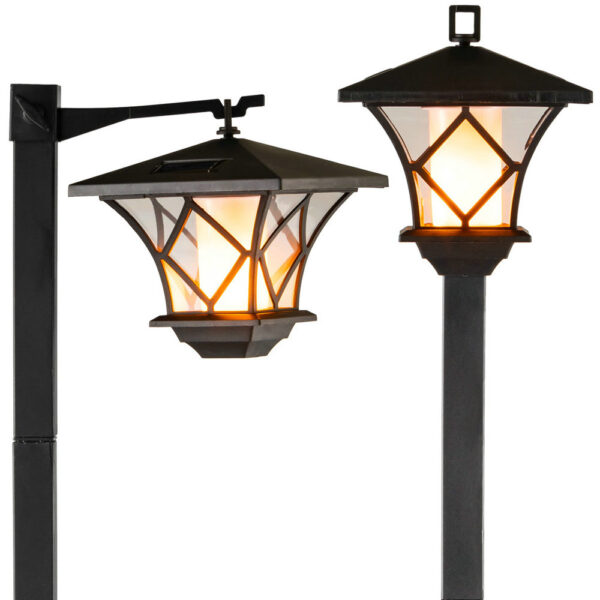 LED Outdoor Garden Flame Outdoor Solar Post Light
