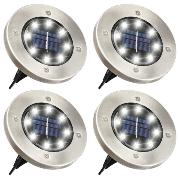4 LEDs Solar Ground Light Outdoor Lawn Lamp Waterproof