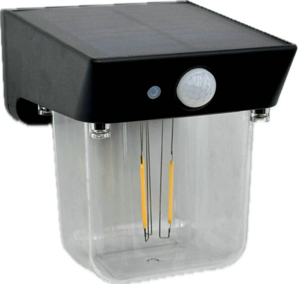 Ceramic Filaments Solar Rechargeable Sensing Wall Lamp Outdoor Garden Light