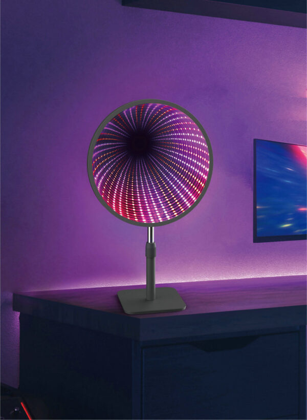 Mirror Time Tunnel LED Smart Romote Control USB Bedroom Decoration Atmosphere Light - Image 2