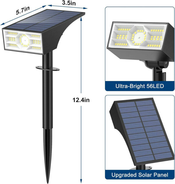 LED RGB Outside Solar Spotlight for Garden Wall Ground - Image 2