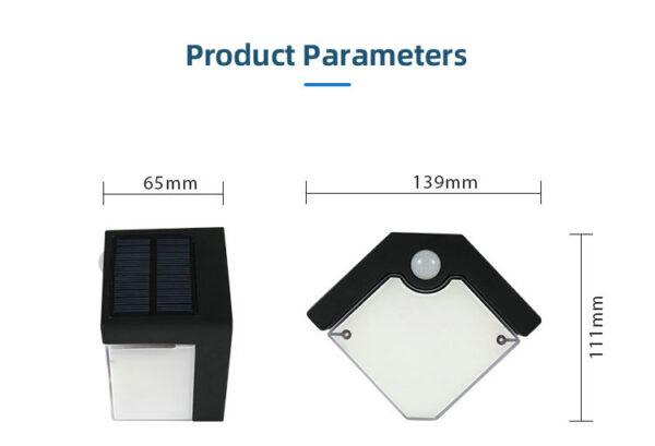 New Solar LED Waterproof Outdoor Wall Corridor Garden Decorative Light Solar Wall Light - Image 7
