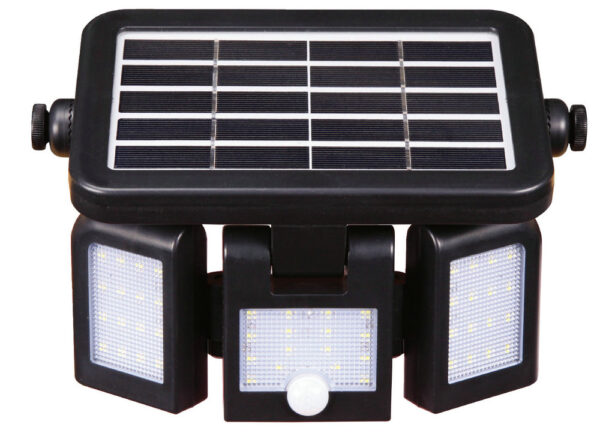 Hot Selling Three Head Solar Light Transparent Cover Solar Wall Lamp With Sensor