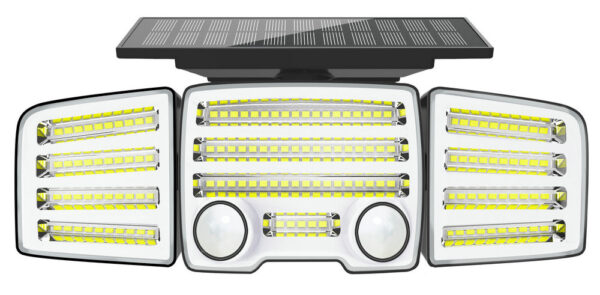 Rechargeable Solar Wall Lamp 2 Sensor Head Outdoor Wall Light