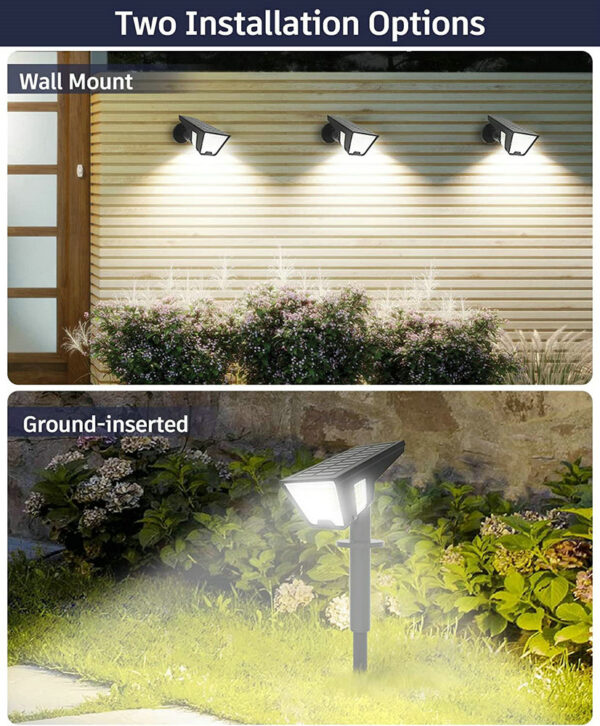 58PCS LED Solar Garden Spike IP54 Waterproof Spotlight Landscape Solar Lights - Image 6