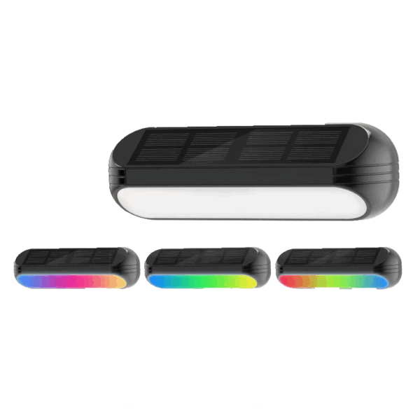 Modern Design 3000K RGB Solar LED Wall Lamp IP65 Garden Lamp Outdoor Solar Fence Light