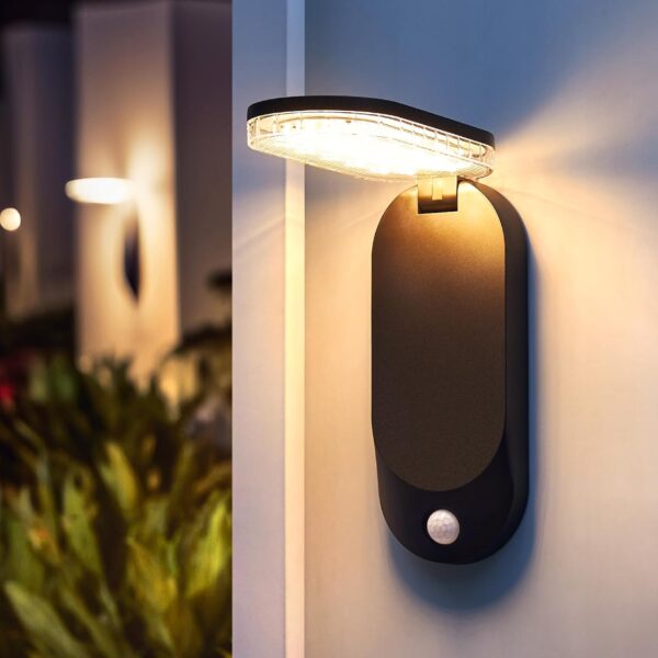 6000K Foldable Solar Powered LED Wall Light Outdoor Motion Sensor IP65 Waterproof Outdoor Lighting - Image 2