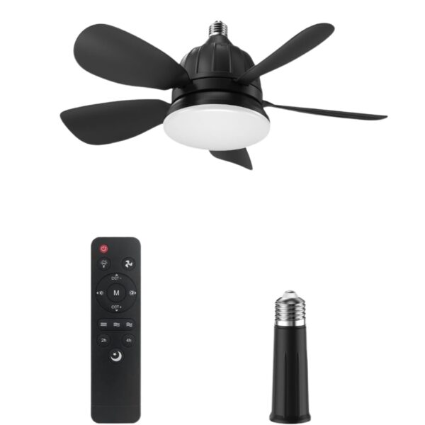 Modern Wind 6 ABS Blades 16 Inches LED Bedroom Decoration Ceiling Fan Light - Image 2