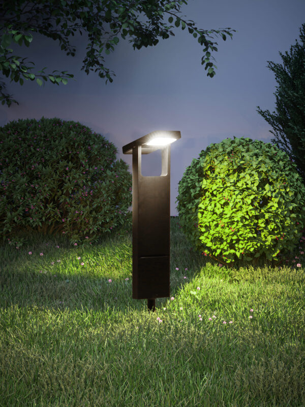 Modern Black Outdoor Solar Garden Spike ABS IP44 Waterproof LED Solar Pathway Lights - Image 6